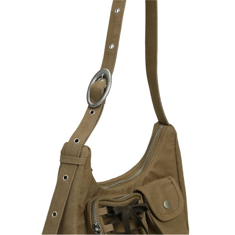 Ribbon hobo bag_brown