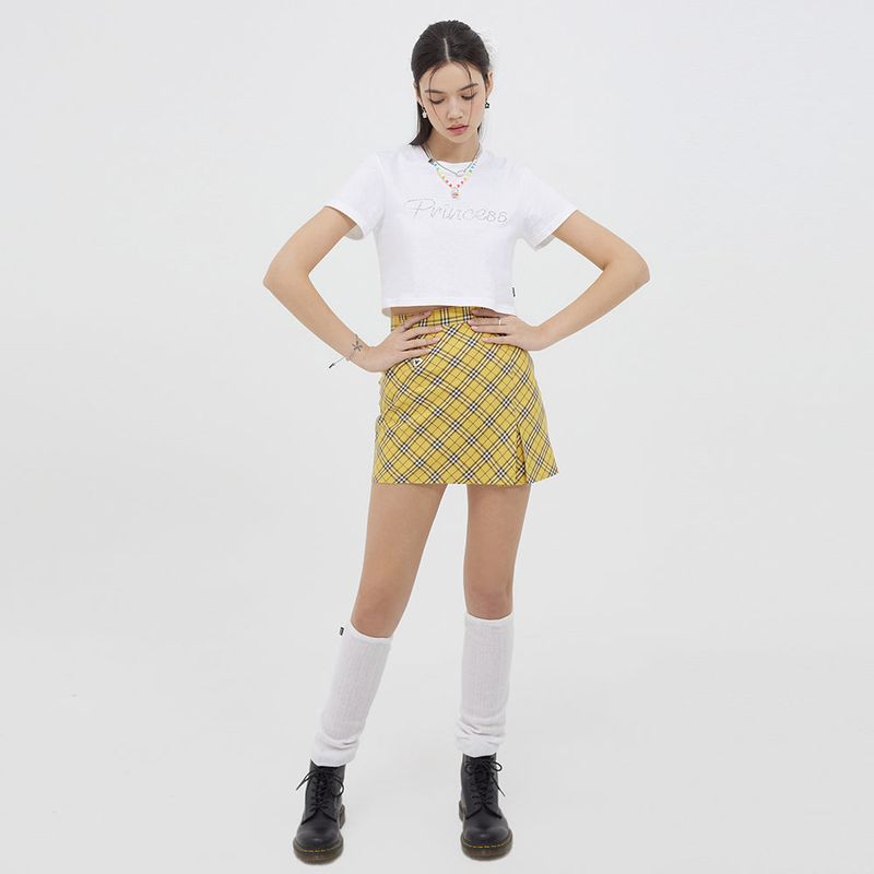 PRINCESS CUBIC CROP TOP _ WHITE