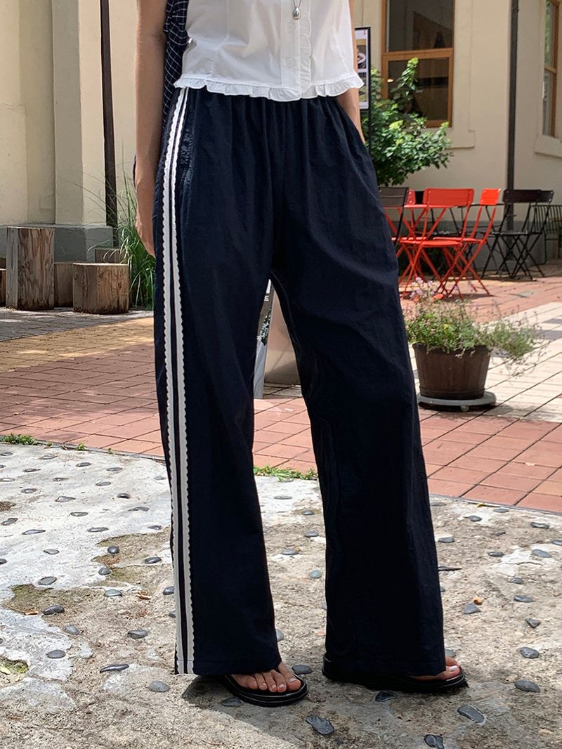 [MADE] Rollton nylon lace track bendable pants