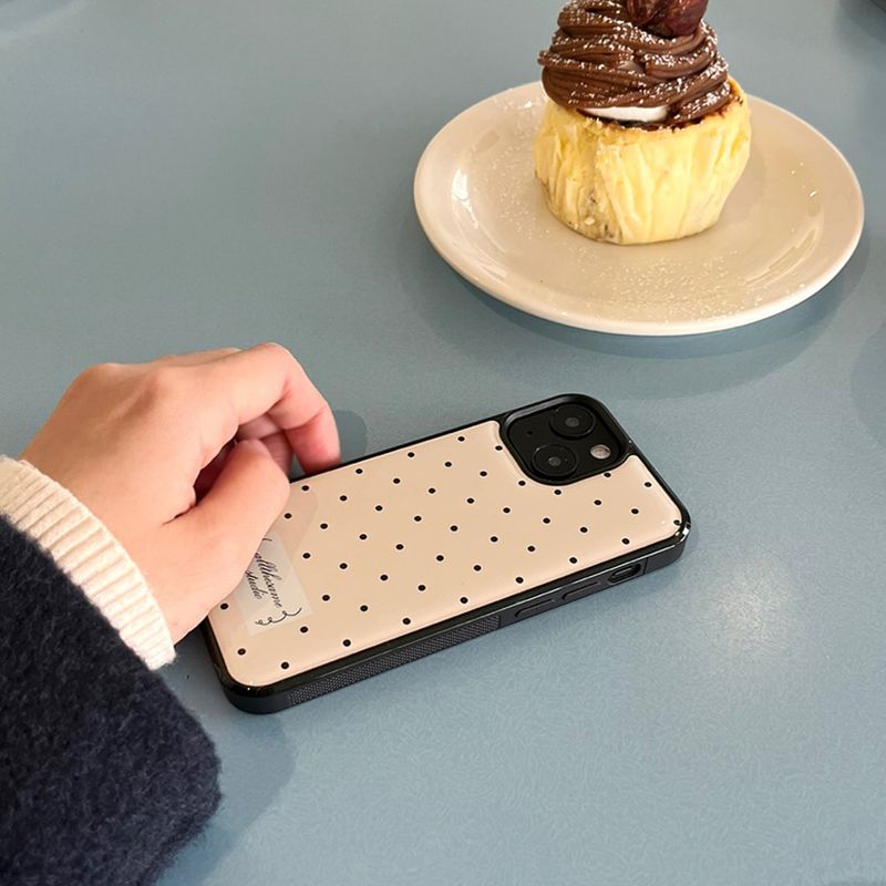 Dot epoxy bumper case (peach puff)