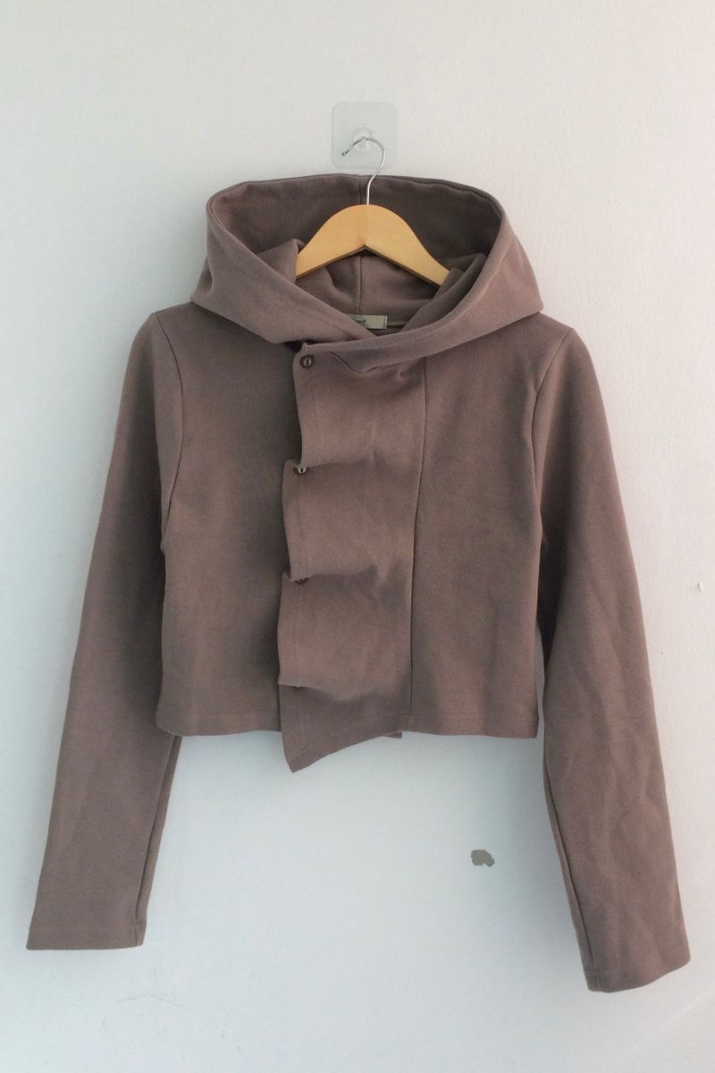 Rough Cutout Hoodie Jacket