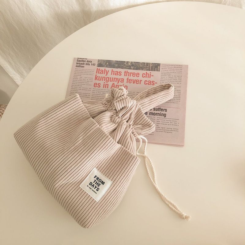 【MADE】Corduroy Pouch Bag - Beige