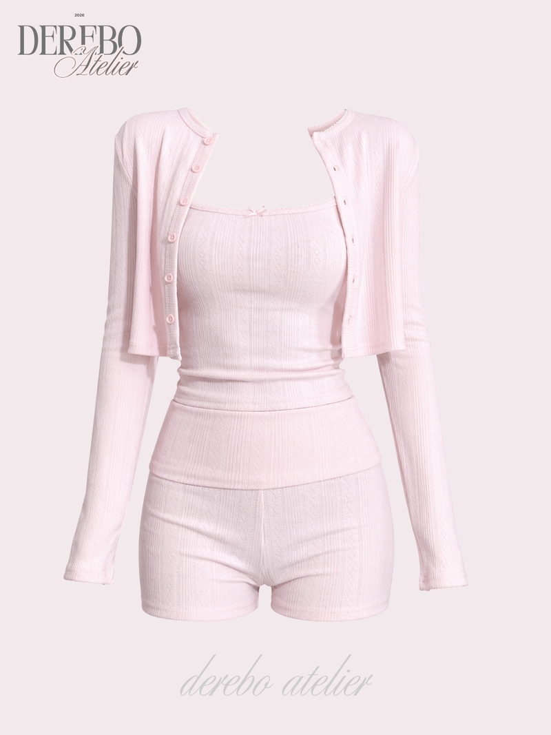 dereborujo（ドレボルゾー）の「Pink cream lounge cardigan top set (shorts)（Pants）」