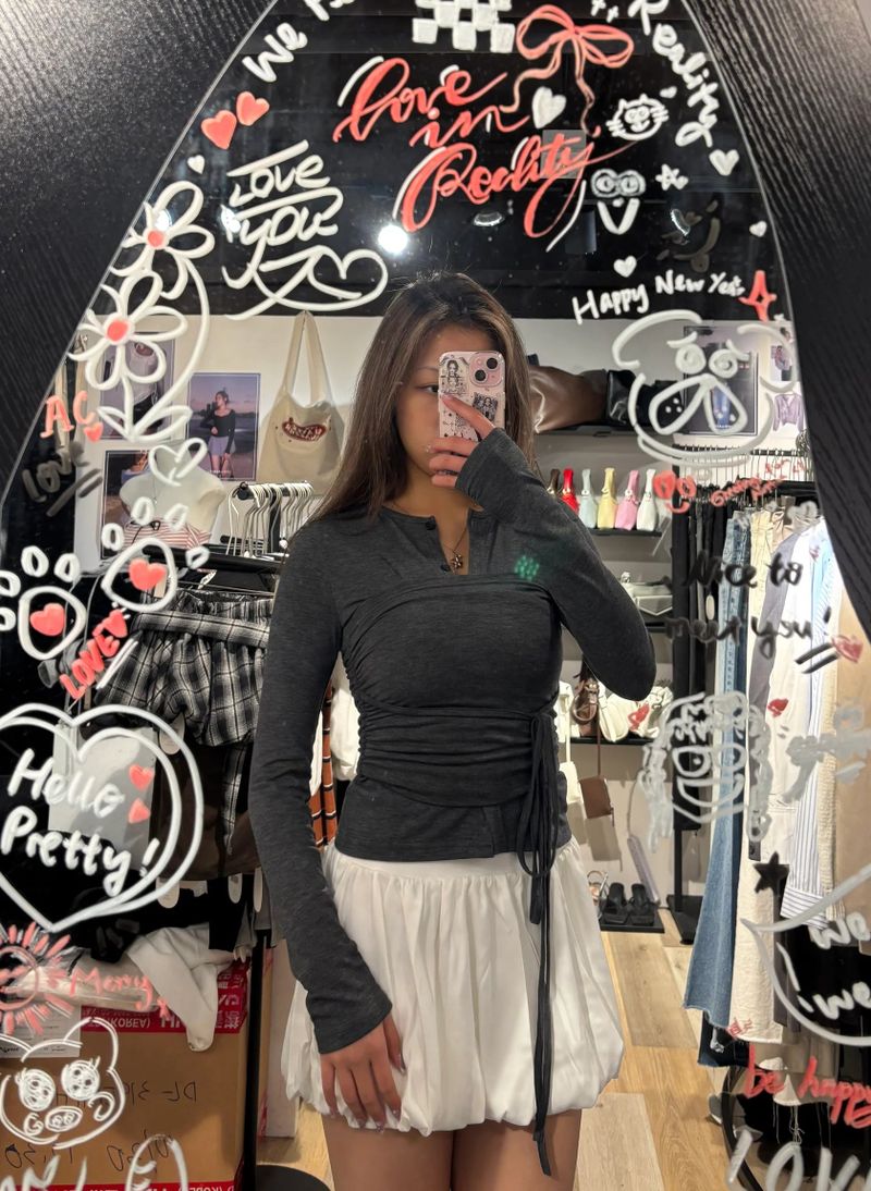 We Fell In Love In Reality（ウィ フェル イン ラブ イン リアリティ）の「Two-way Tie Tube Top + Cardigan - 3 colours（Tops）」