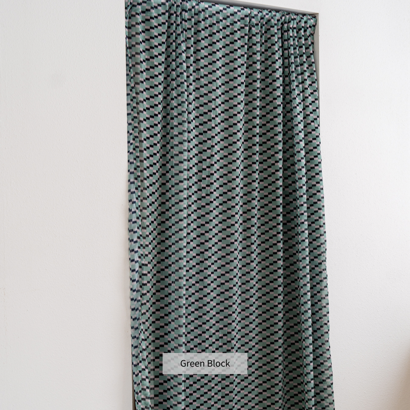 Patterned Chiffon Door Curtain - L size