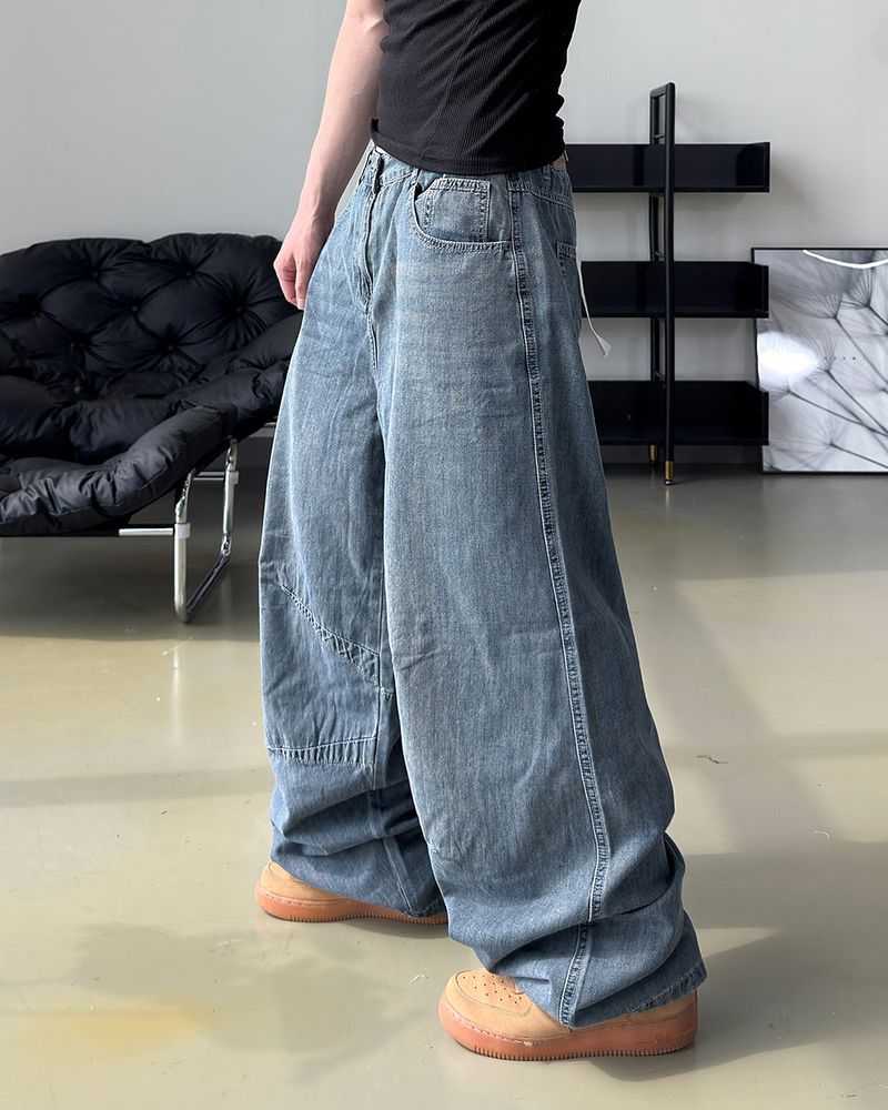 Evan Linen Curved Denim Pants