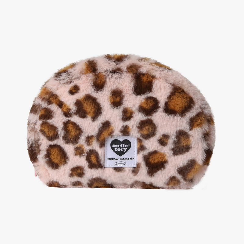 MELLOTORY PATTERN HANDY POUCH (LEOPARD PINK)