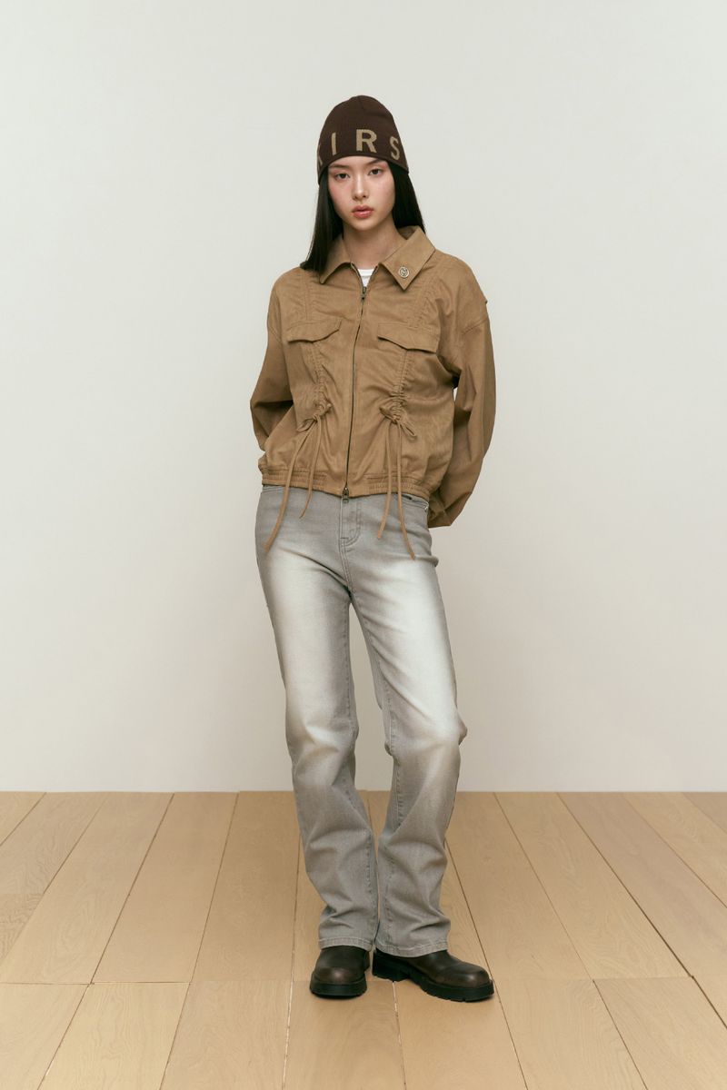 CHERRY SPAN SLIM-FIT DENIM PANTS [KHAKI]