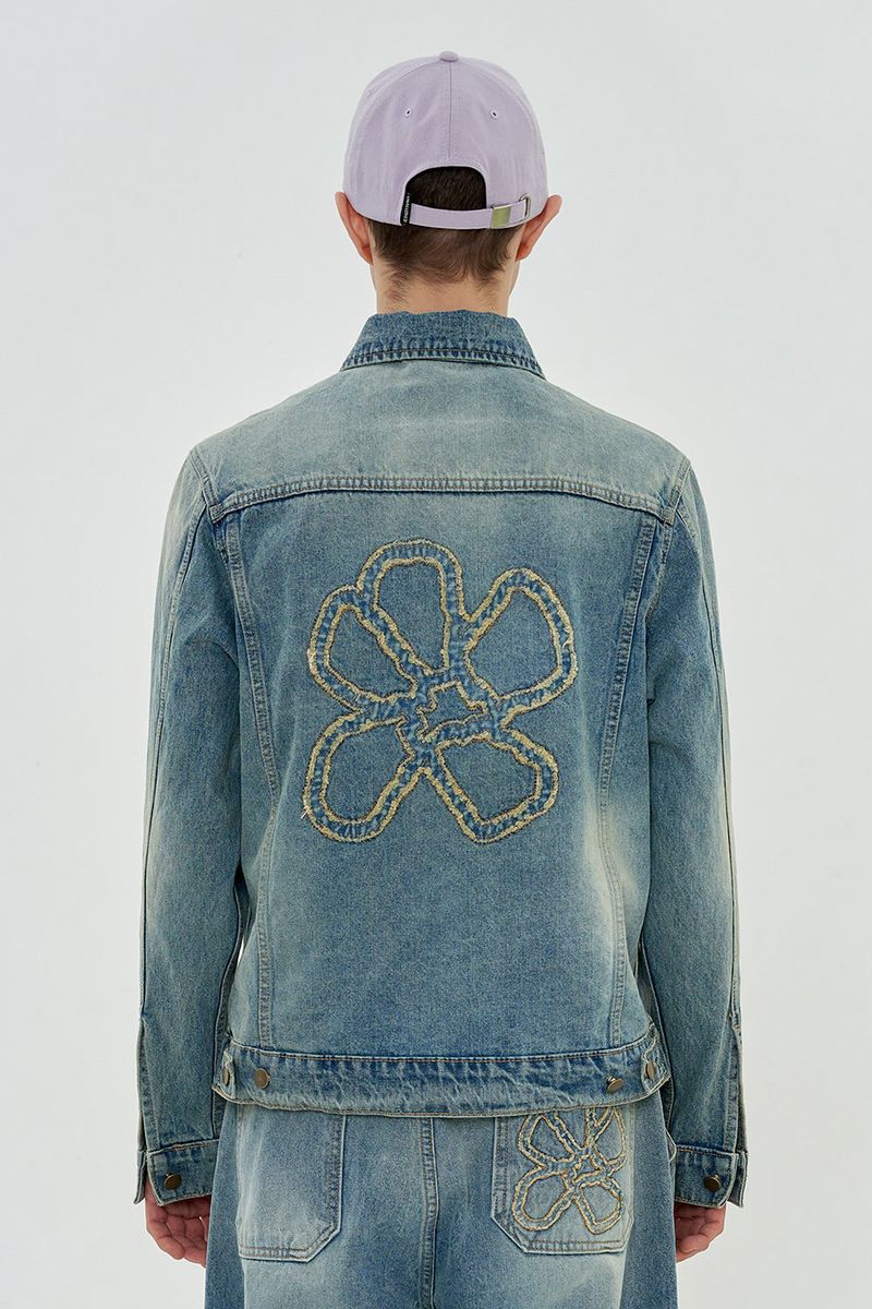 FLOWER DENIM JACKET