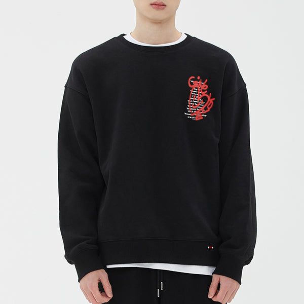 ROMANTIC CROWN(ロマンティッククラウン)の「GIVE LOVE SWEAT SHIRT_BLACK(Tops)」