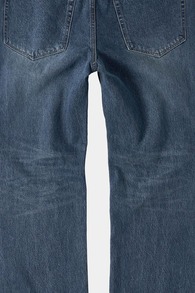 Loose Fit Tapered Denim Pants (Washed Blue)