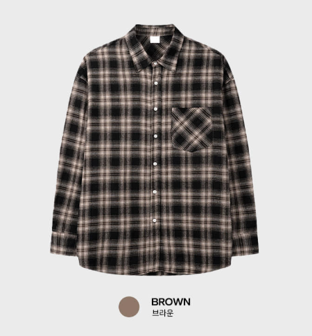 Kuiper Overfit Simple Pocket Check Shirt