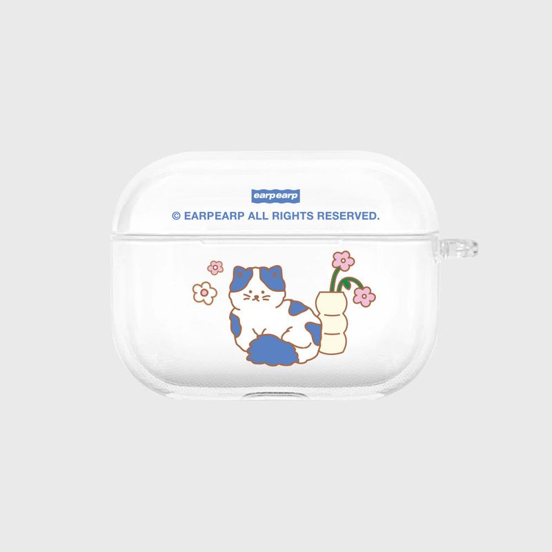 EARPEARP(アプアプ)の「HAPPY CAT HOUSE-BLUE(AIR PODS PRO-CLEAR HARD)(Smartphone Accessories)」