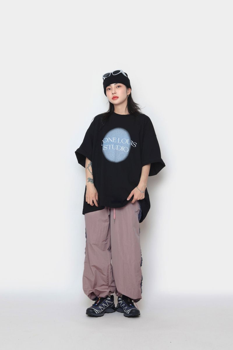 Spray  Embroidery Short Sleeve T