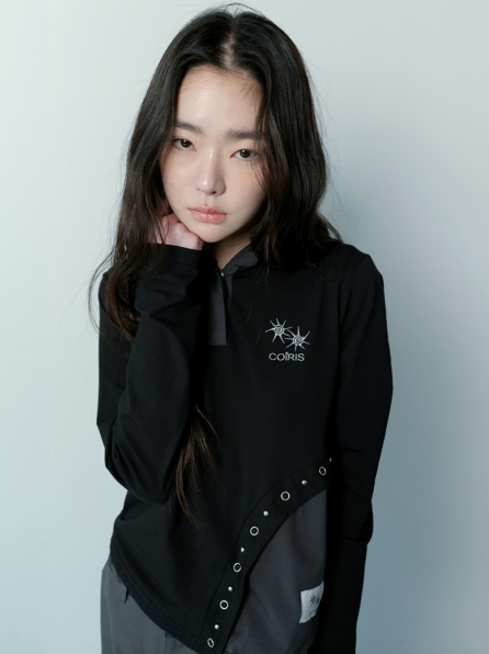 CONTOUR EYELET POINT SLIM FIT HOOD T