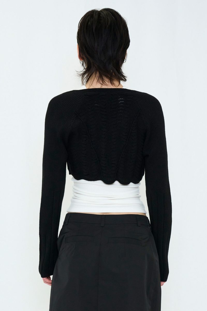 KNIT BOLERO CARDIGAN
