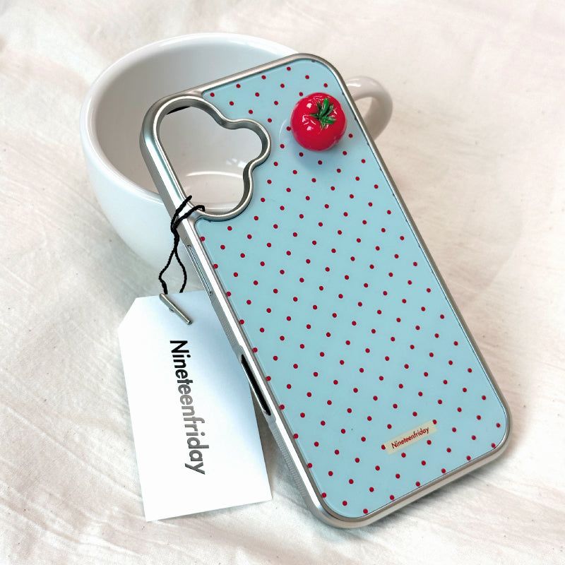 3D TOMATO DOT PATTERN SILVER iPhone MAGSAFE Phone Case