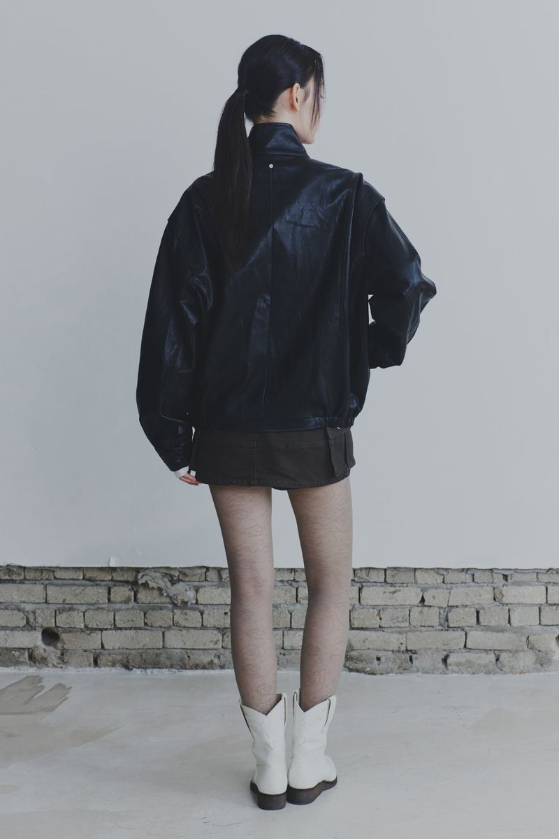 THALIA LEATHER JACKET black