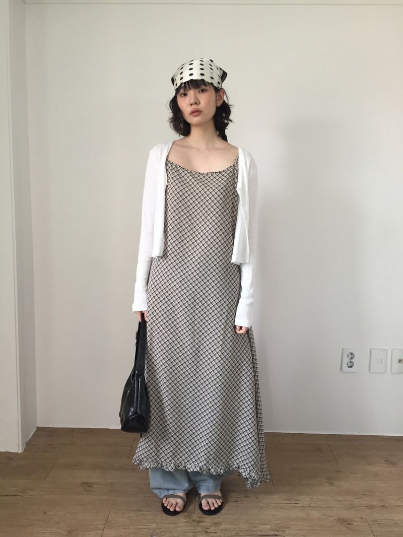 Vertical punching v-neck cardigan (4color)