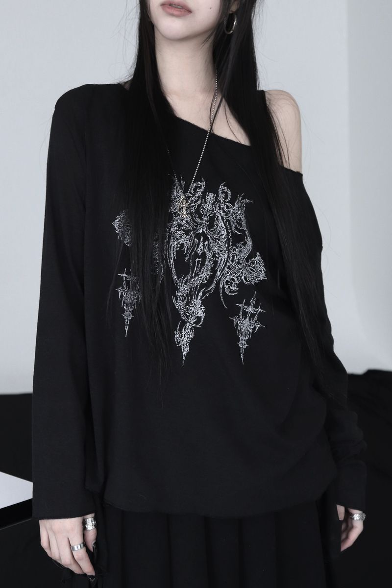 tattoo printing long sleeve T