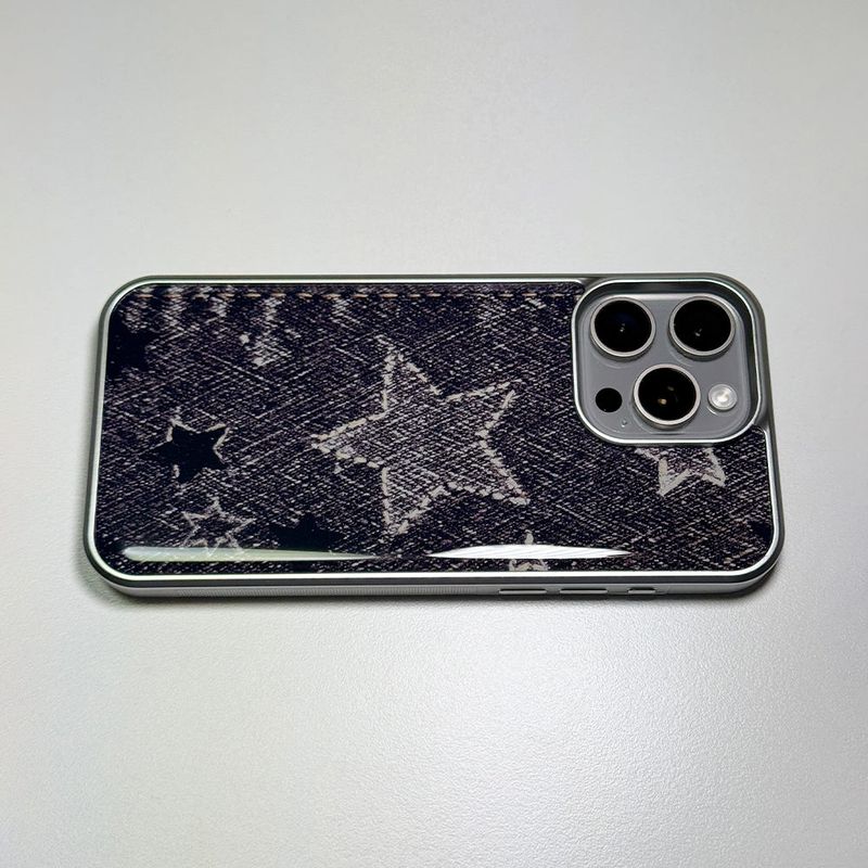 Faded Denim Stardust Phone Case Brown (SV_Epoxy)