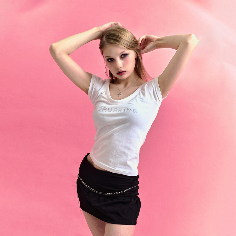 B.JEWEL LOGO TEE [WHITE]