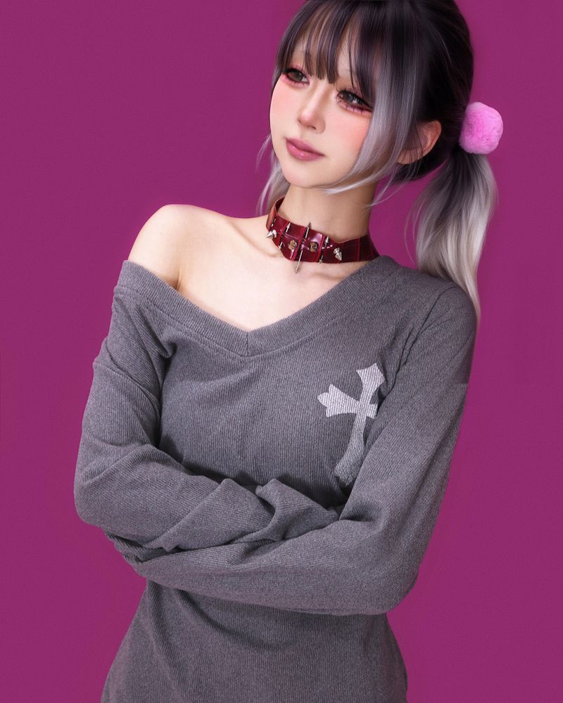 blood piercing choker