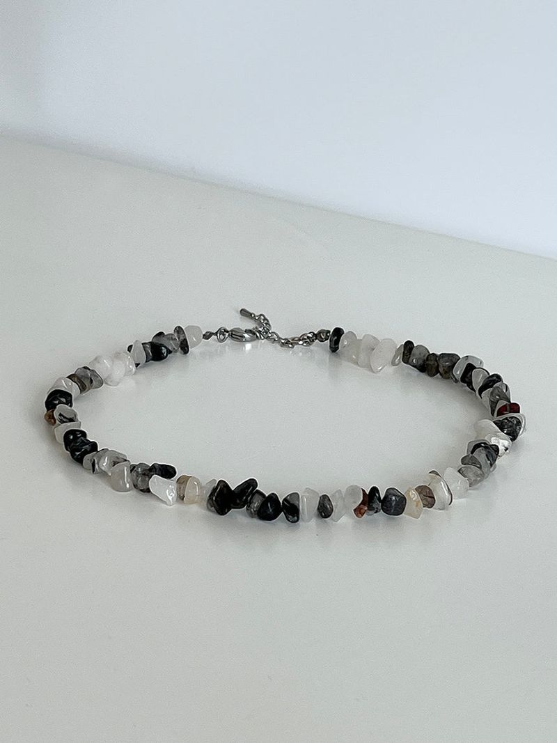 E.O stone necklace