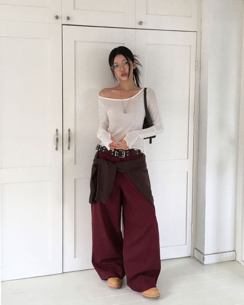 ミドルカーペンターディテールロングパンツ