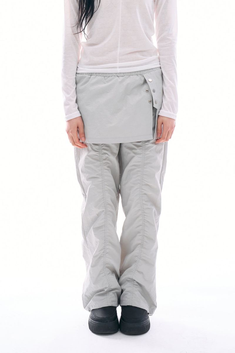 Parkaring layered shirring pants