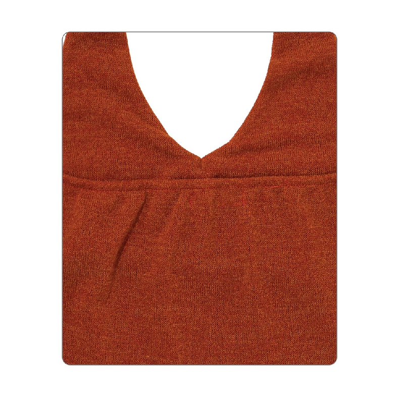 HALTERNEK KNIT VEST_ORANGE