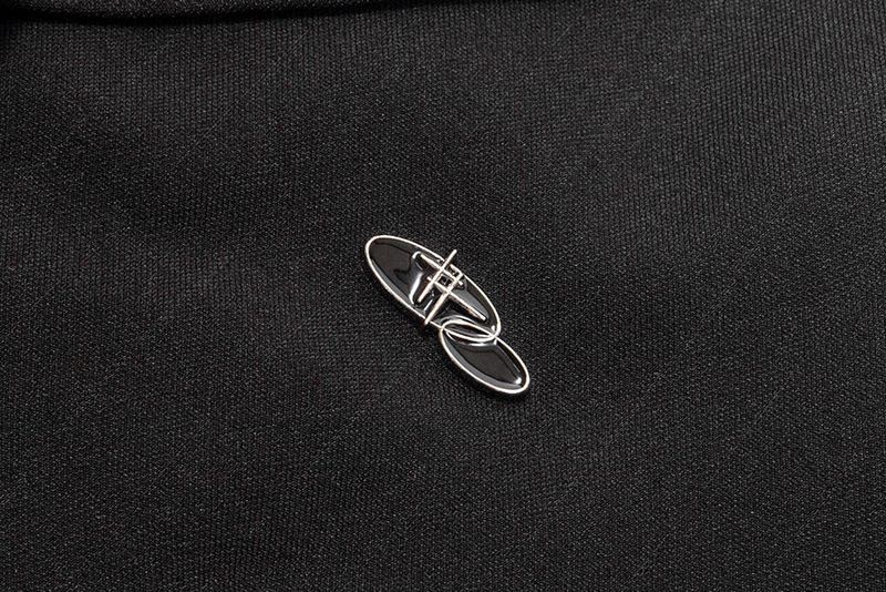 SHINING LOGO CROP BLAZER