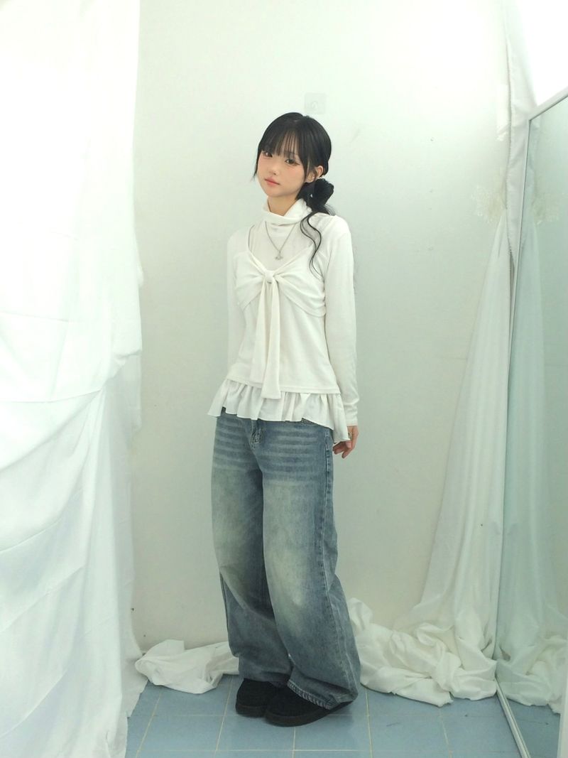 drape ribbon top