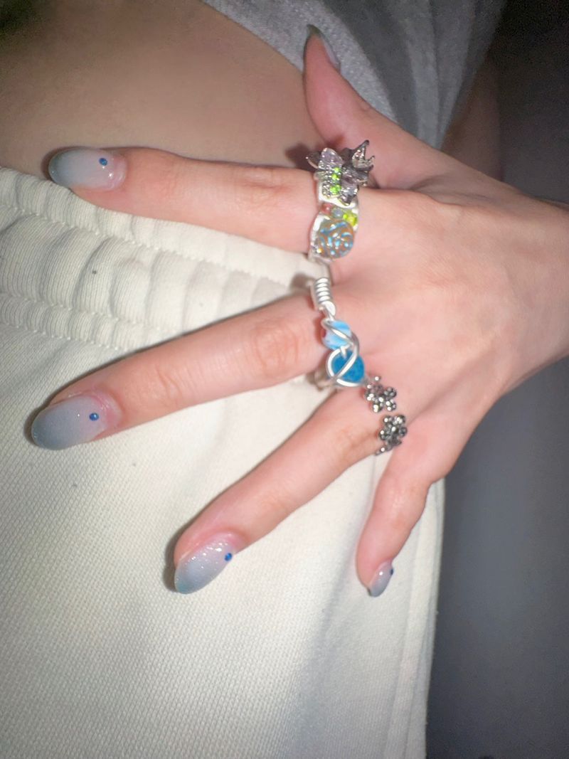 Blue ocean twist ring