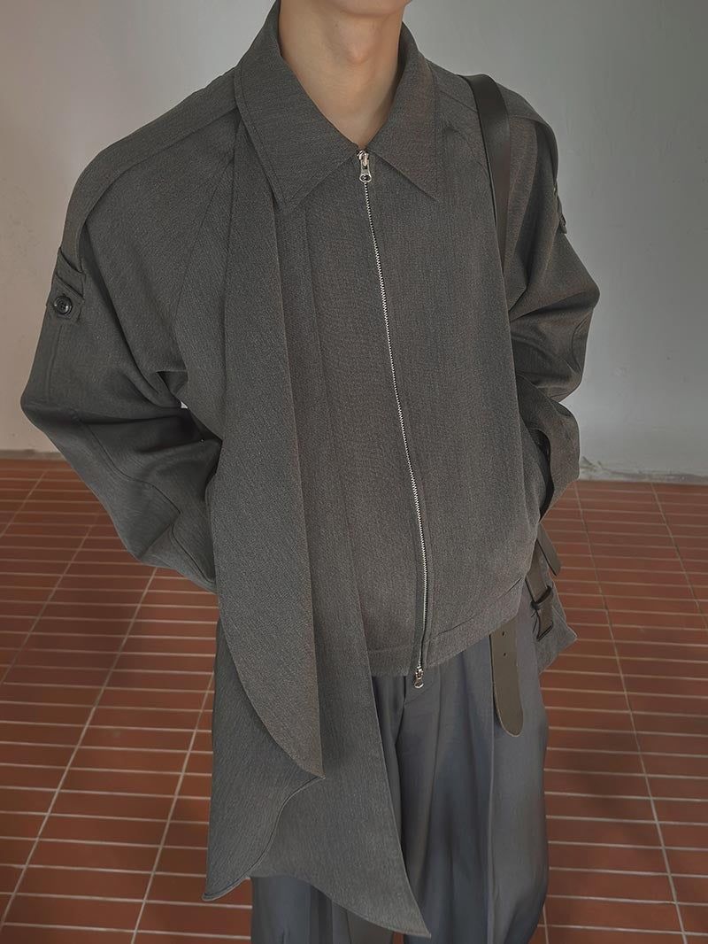 ASCLO Scarf Trench Jacket (2color)
