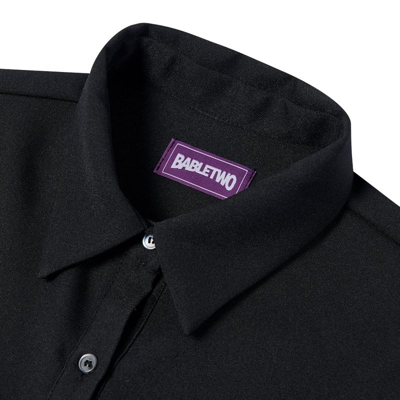 Leona shirring shirts BLACK