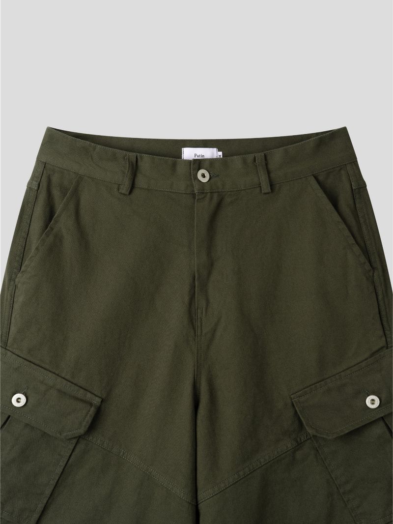 Washed Cargo Biker Pants