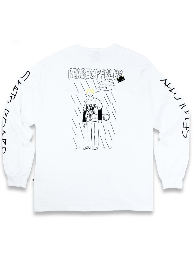 peaceoffclub（ピースオフクラブ）の「Board_Boy Long Sleeve Tee WHITE（Tops）」