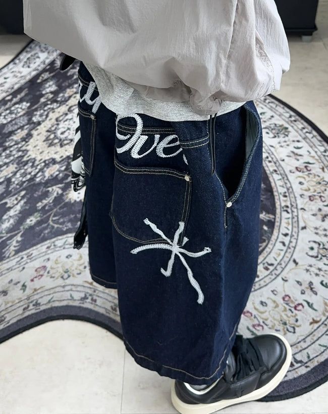 Foen Stitch Bermuda Denim Pants