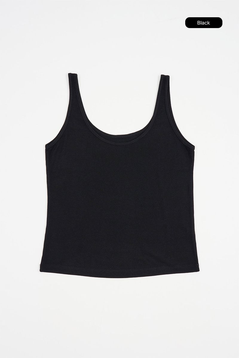 Soriel ribbed U-neck sleeveless