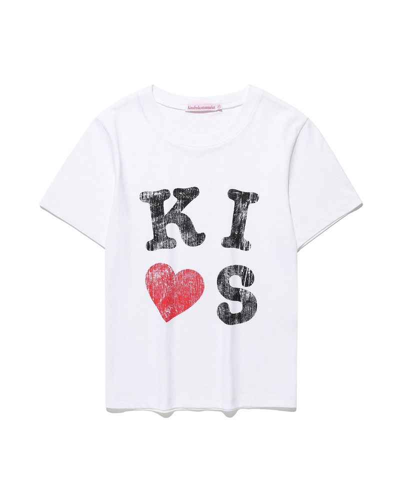Kims Fresh Cotton Market(キムス フレッシュ コットン マーケット)の「キスマールロゴTシャツ White(トップス)」