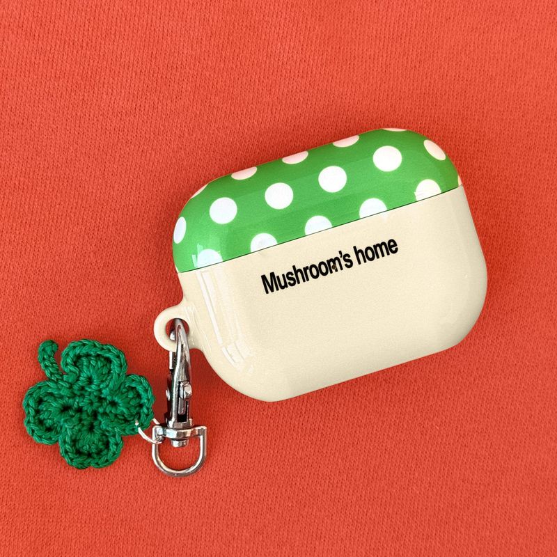 oab mushroom airpods case (green)