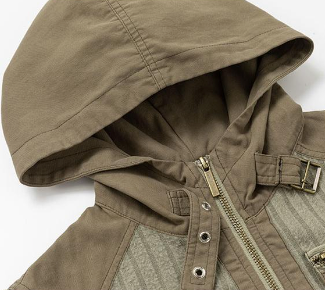 Talia Contrast Pocket Hood Zip-Up