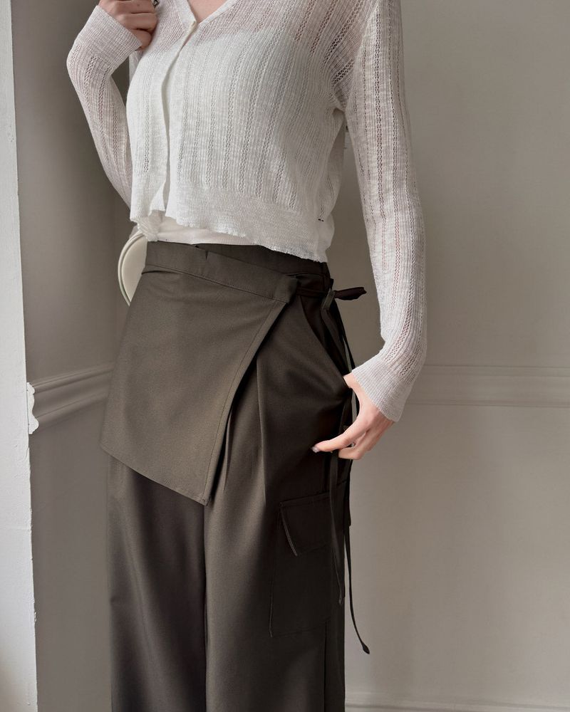 Aron Slacks & Wrap Skirt Set