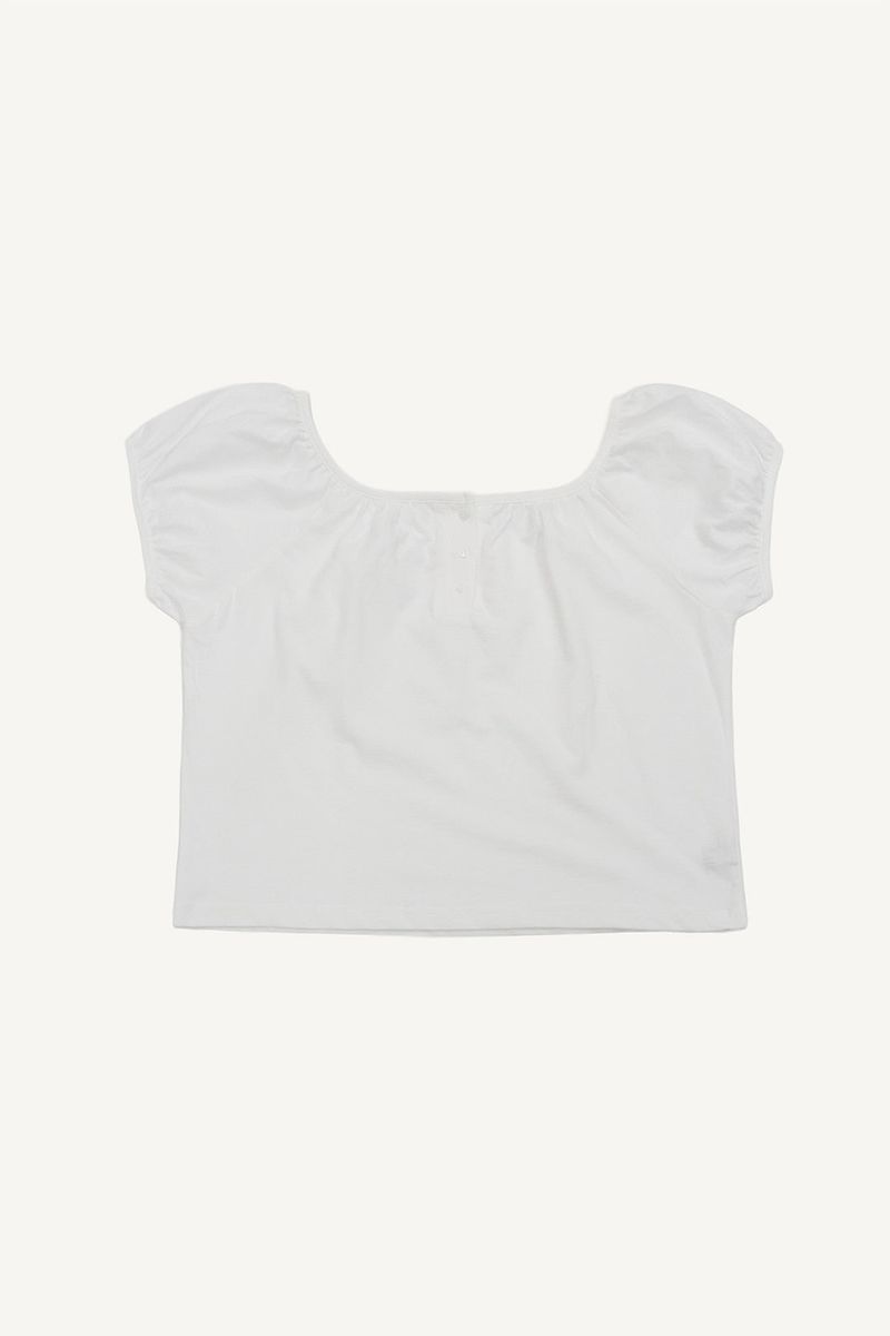 Shirred puff T-shirt