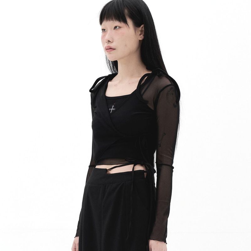 212-mesh wrap t-shirts