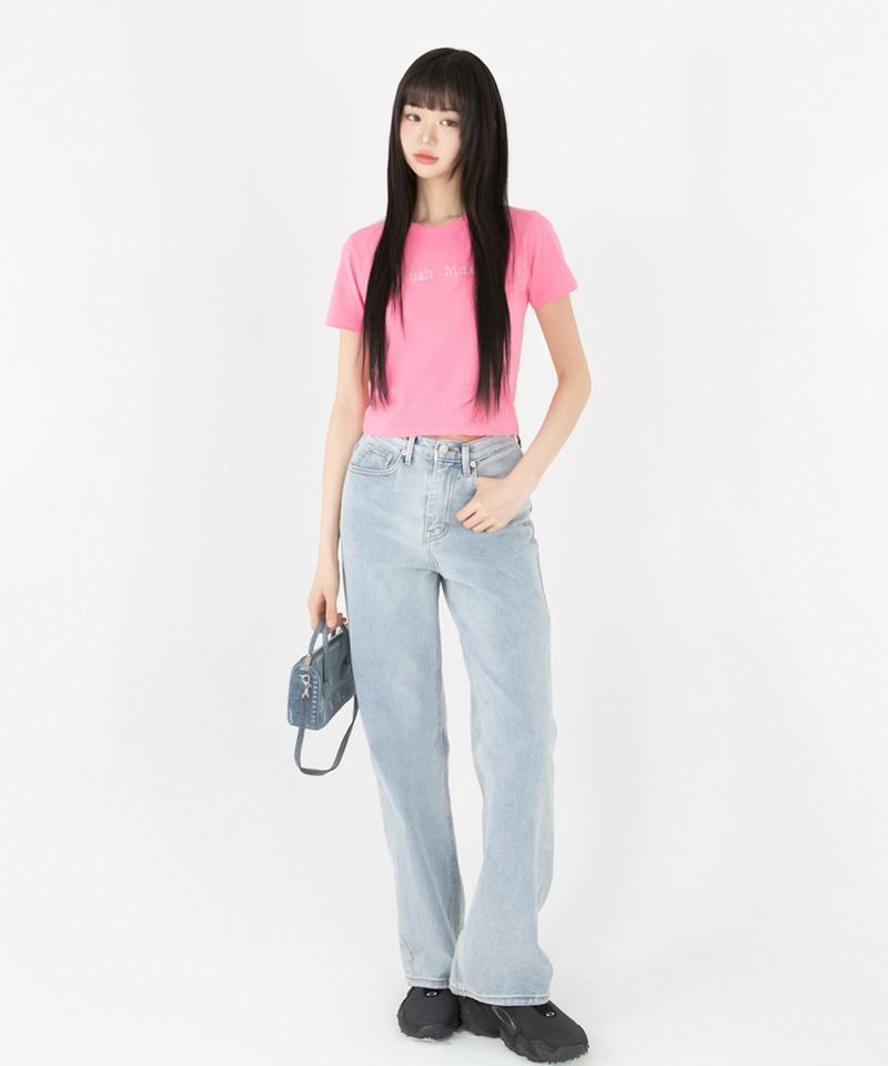 WASHED WIDE DENIM PANTS [2color]