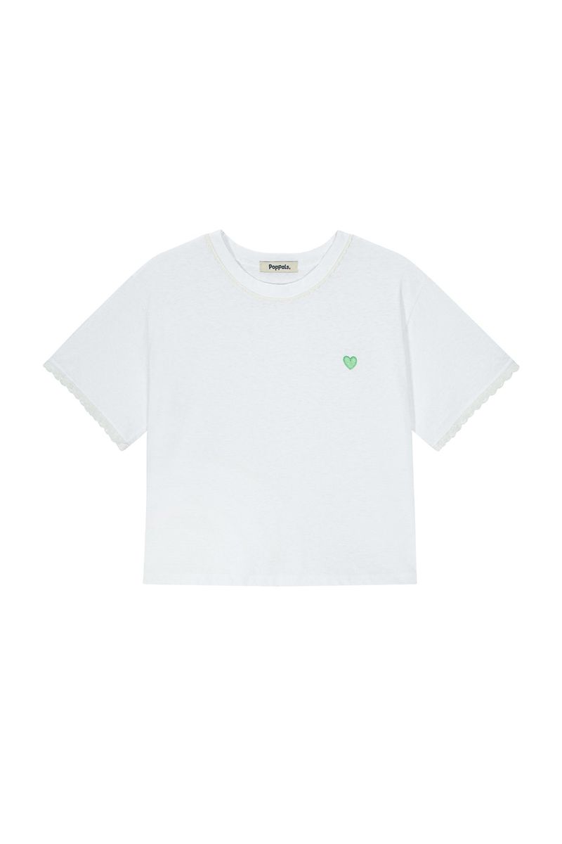 POPPALS（ポップパルズ）の「プチ ラブ クロップ Tシャツ [Ivory]（トップス）」