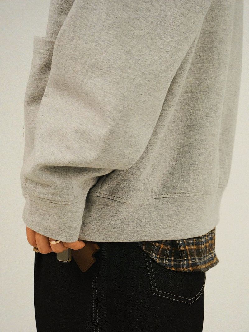 LA Clover Round Zip-up Cotton Cardigan