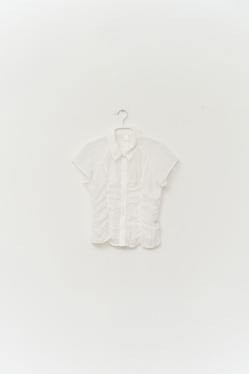 (W) Peony Wrinkled Blouse